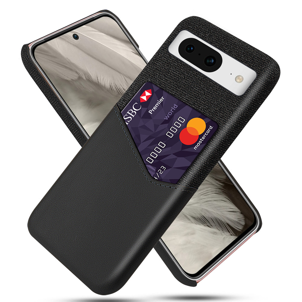 For Google Pixel 8 Case Card Holder Cloth Texture Leather+PC Phone Cover For Google Pixel 8 Case Card Holder Cloth Texture Leather+PC Phone Cover